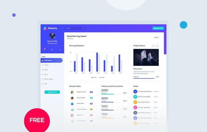 Severny Free Bootstrap Admin Template